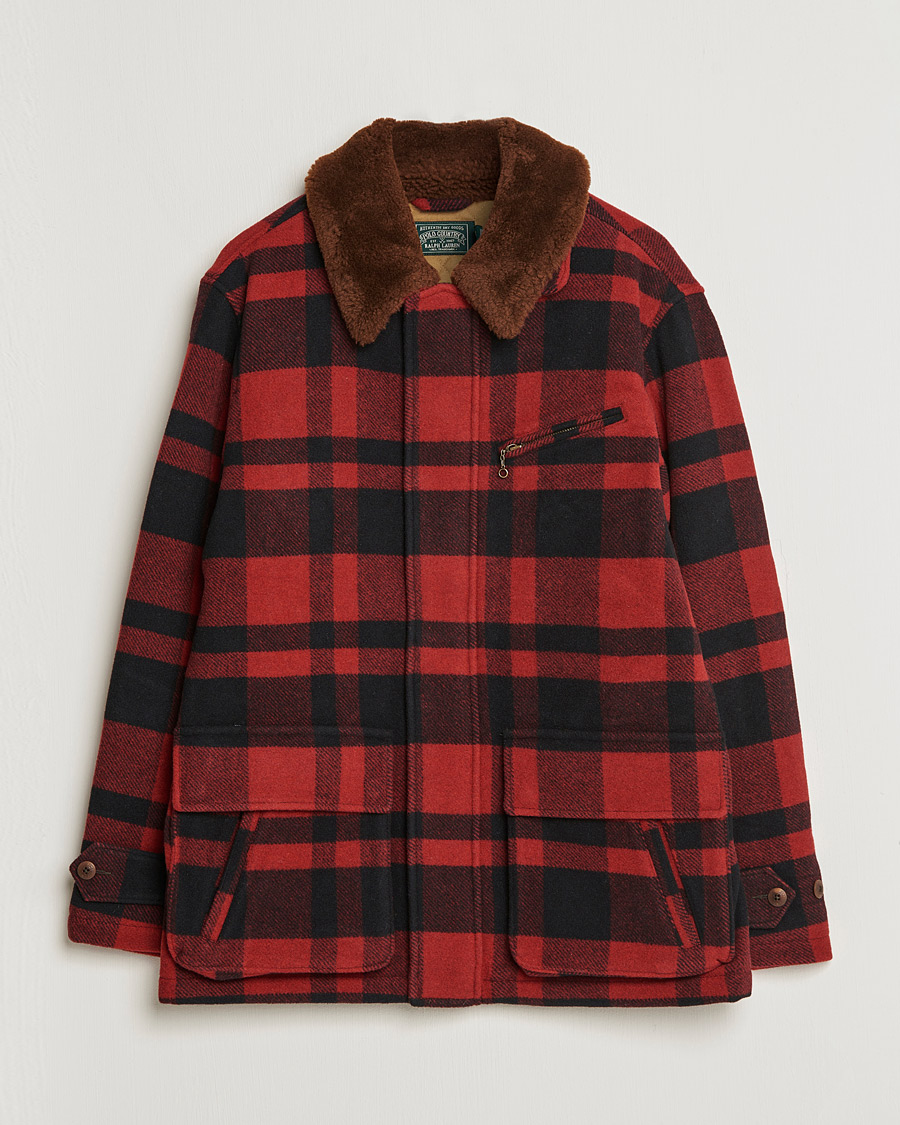 Heren | Jassen | Polo Ralph Lauren | Lumber Wool Checked Jacket Red/Black