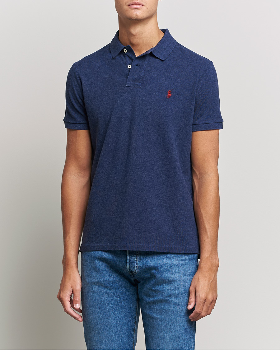 Heren | Polo's | Polo Ralph Lauren | Custom Slim Fit Polo Spring Navy Heather