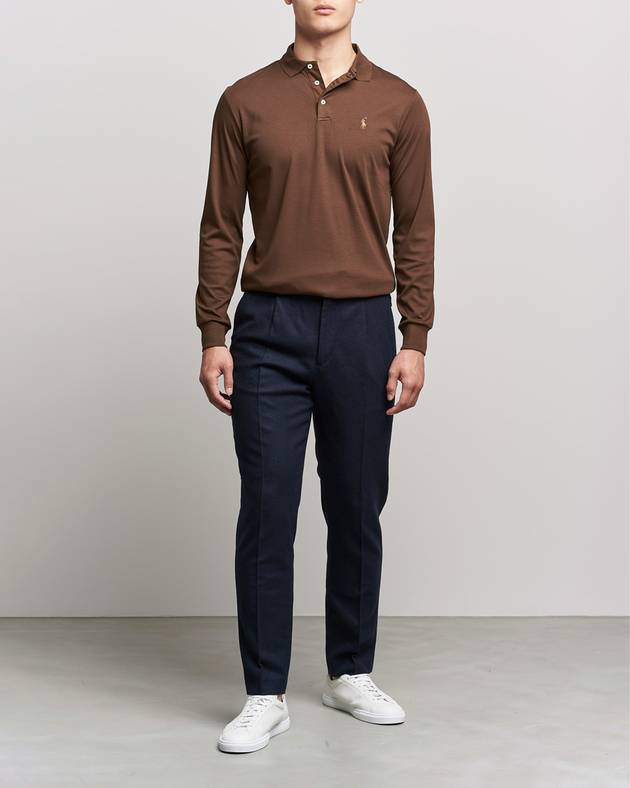 Heren | Truien | Polo Ralph Lauren | Luxury Pima Cotton Long Sleeve Polo American Brown
