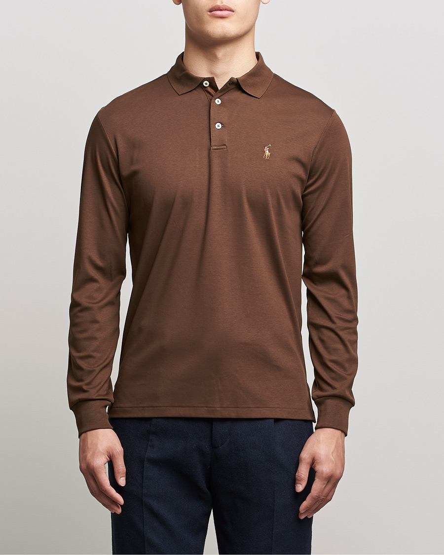 Heren | Truien | Polo Ralph Lauren | Luxury Pima Cotton Long Sleeve Polo American Brown
