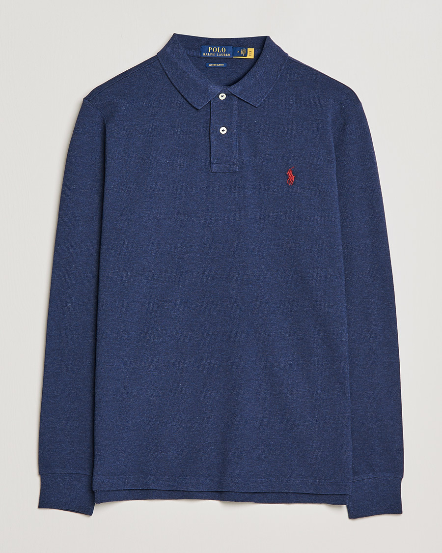 Heren | Polo's | Polo Ralph Lauren | Custom Slim Fit Long Sleeve Polo Spring Navy Heather