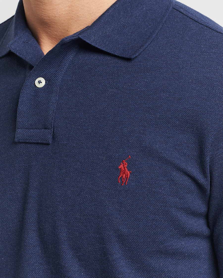 Heren | Polo's | Polo Ralph Lauren | Custom Slim Fit Long Sleeve Polo Spring Navy Heather