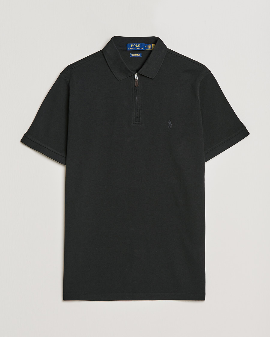 Heren | Polo's | Polo Ralph Lauren | Custom Slim Fit Half Zip Polo Black
