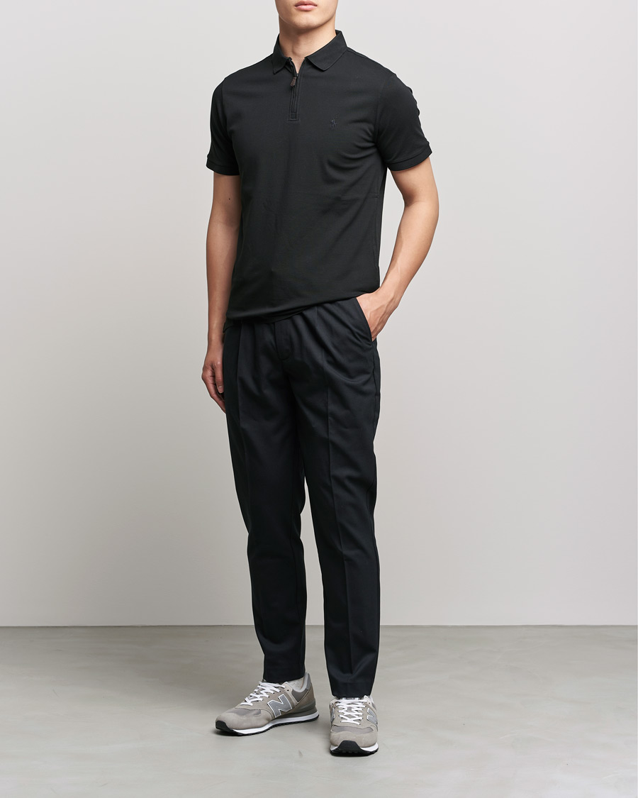 Heren | Polo's | Polo Ralph Lauren | Custom Slim Fit Half Zip Polo Black