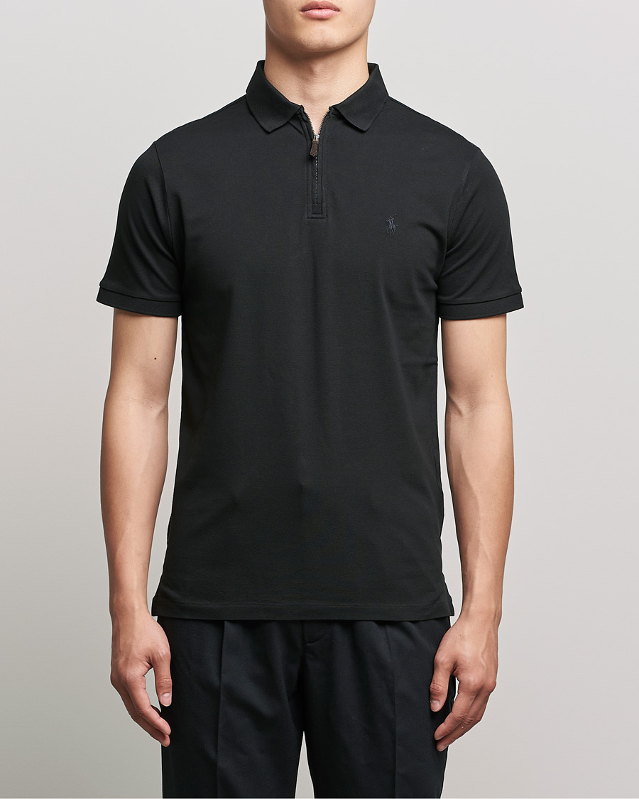 Heren | Polo's | Polo Ralph Lauren | Custom Slim Fit Half Zip Polo Black