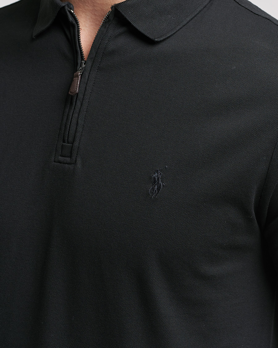 Heren | Polo's | Polo Ralph Lauren | Custom Slim Fit Half Zip Polo Black