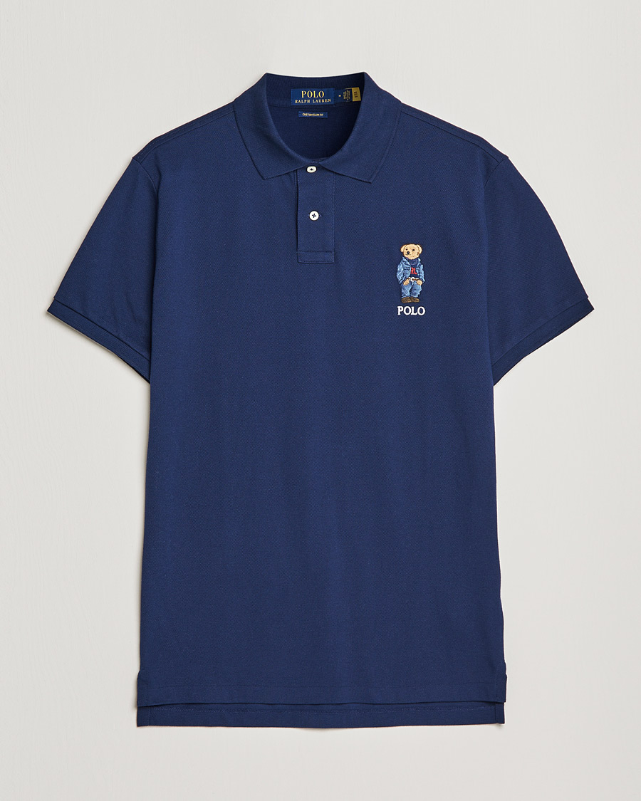 Heren | Polo's | Polo Ralph Lauren | Custom Slim Fit Denim Bear Polo Newport Navy