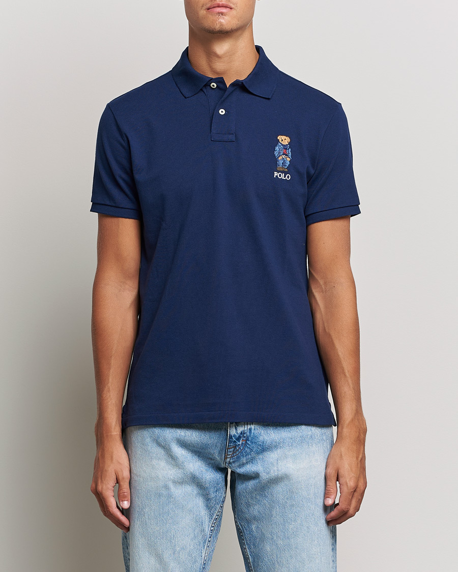 Heren | Polo's | Polo Ralph Lauren | Custom Slim Fit Denim Bear Polo Newport Navy
