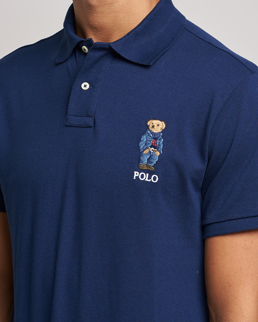 Heren | Polo's | Polo Ralph Lauren | Custom Slim Fit Denim Bear Polo Newport Navy