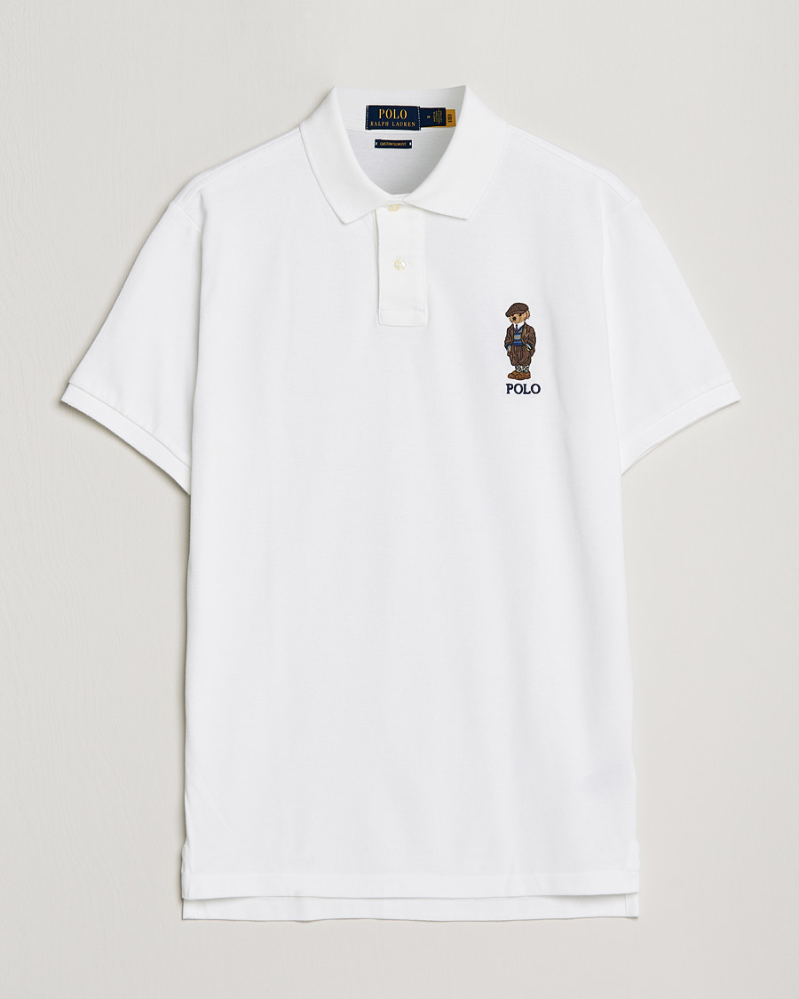 Heren | Polo's | Polo Ralph Lauren | Custom Slim Fit Denim Bear Polo White
