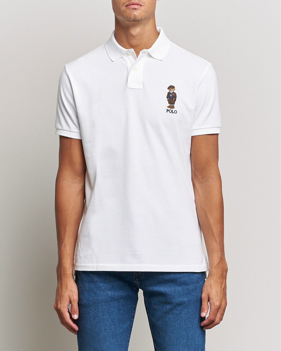 Heren | Polo's | Polo Ralph Lauren | Custom Slim Fit Denim Bear Polo White