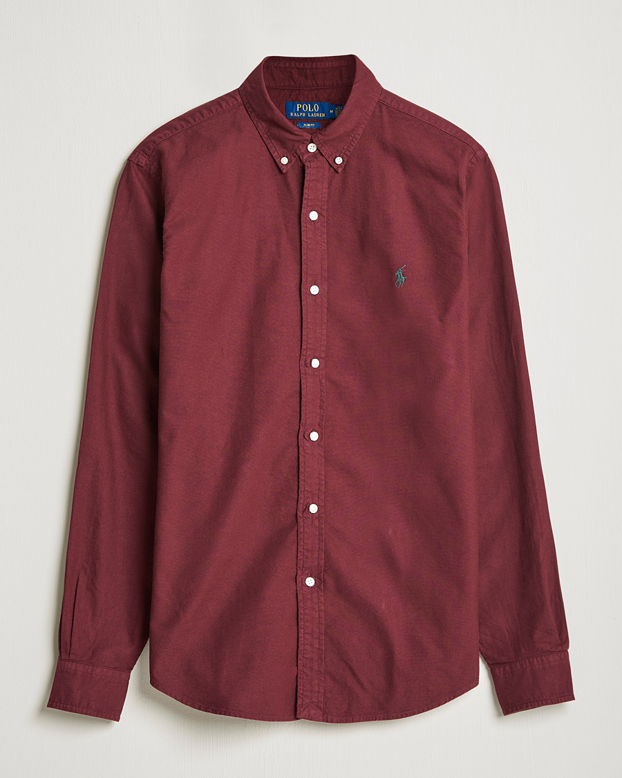 Heren | Overhemden | Polo Ralph Lauren | Slim Fit Garment Dyed Oxford Rich Ruby