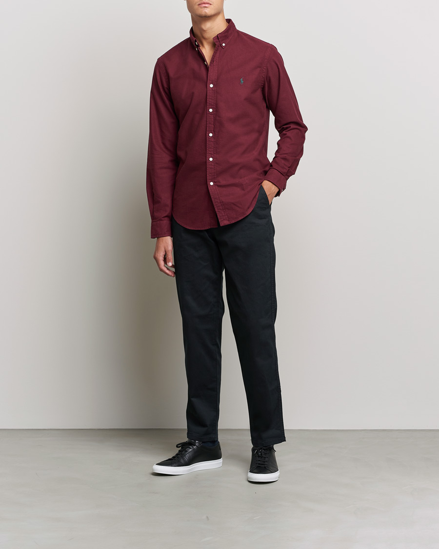 Heren | Overhemden | Polo Ralph Lauren | Slim Fit Garment Dyed Oxford Rich Ruby