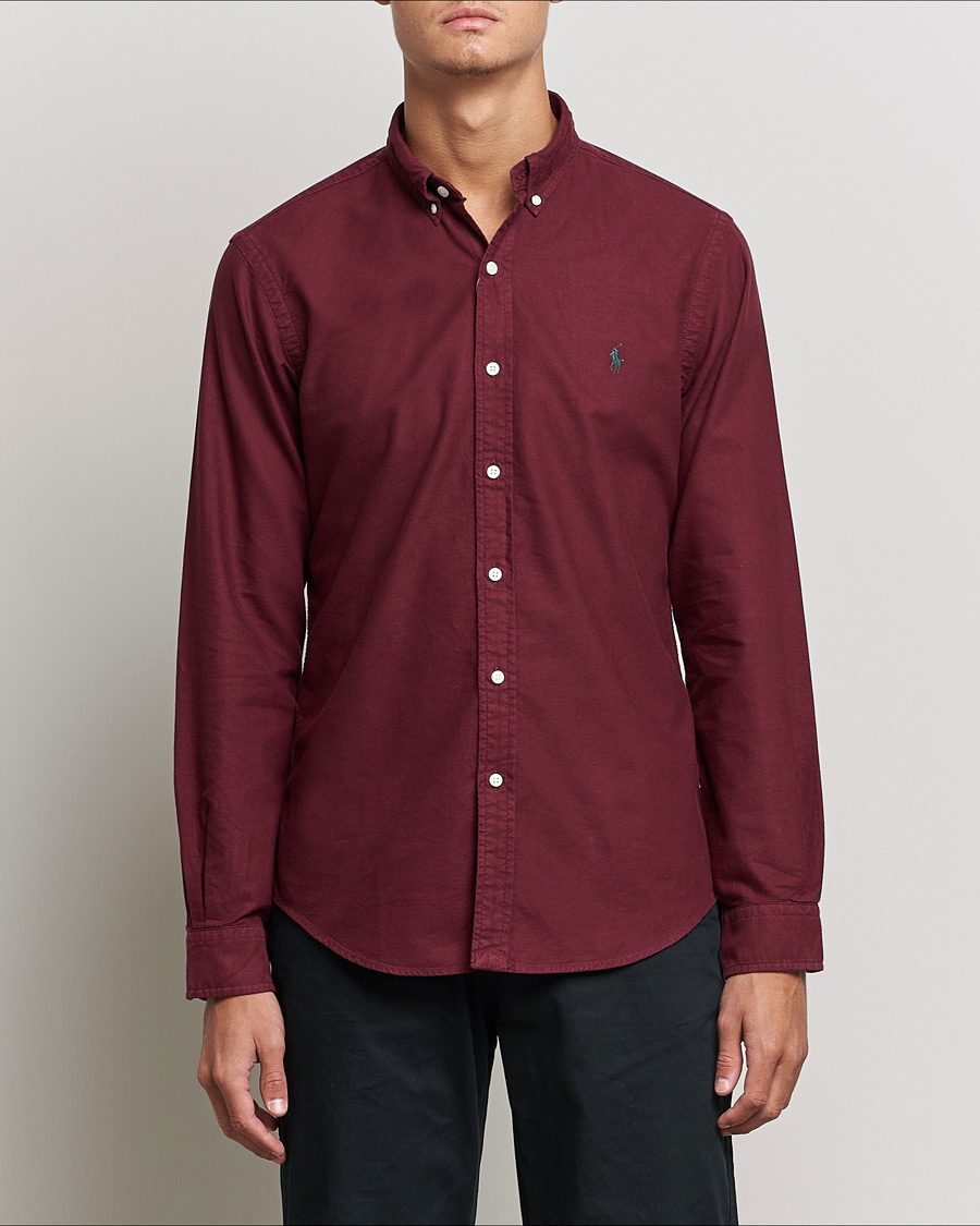 Heren | Overhemden | Polo Ralph Lauren | Slim Fit Garment Dyed Oxford Rich Ruby