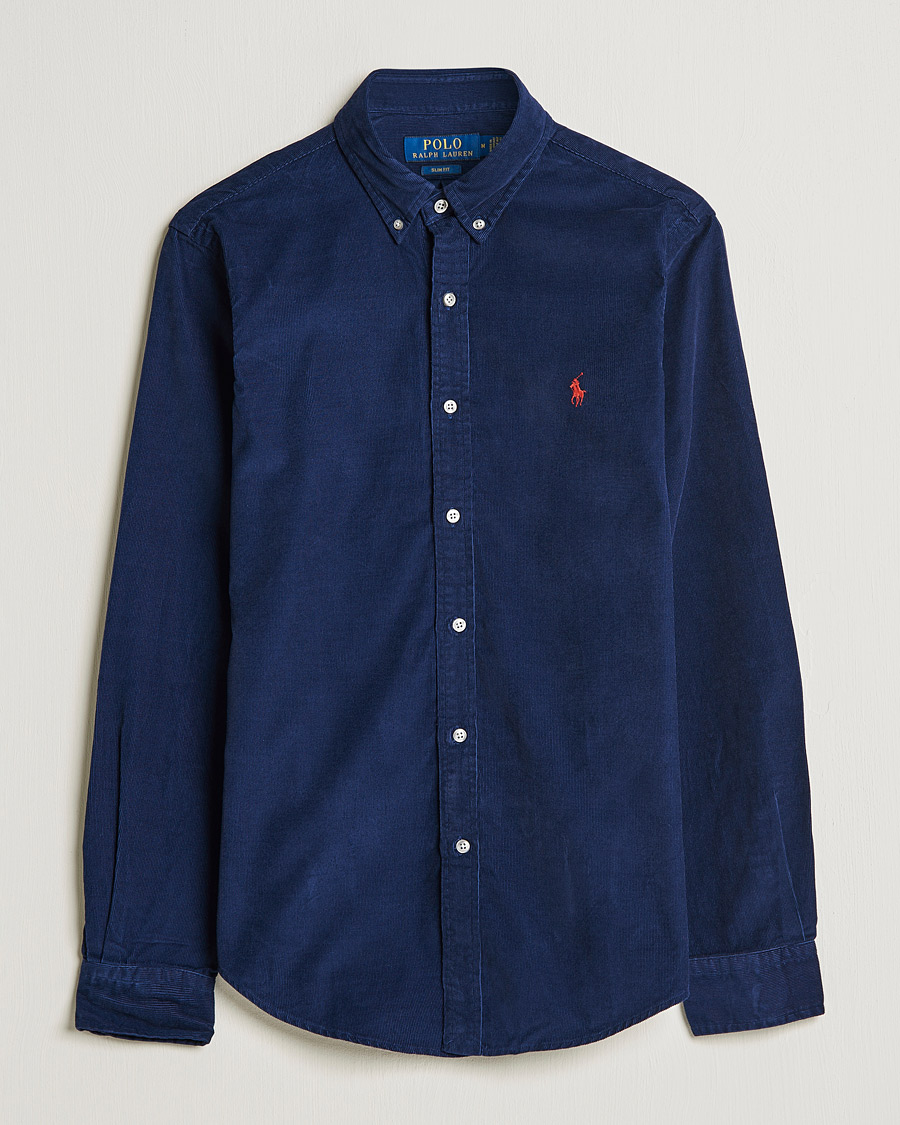 Heren | Overhemden | Polo Ralph Lauren | Slim Fit Corduroy Shirt Newport Navy