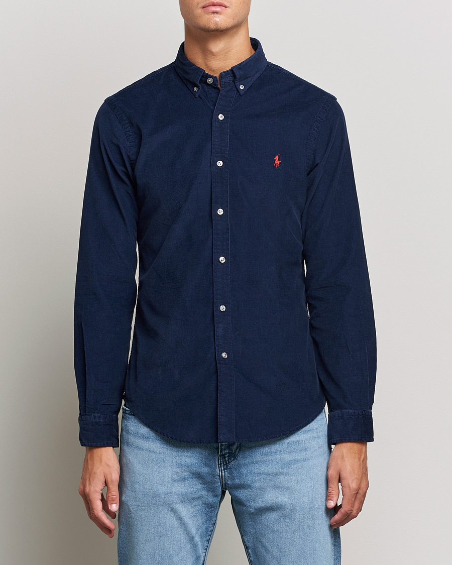 Heren | Overhemden | Polo Ralph Lauren | Slim Fit Corduroy Shirt Newport Navy
