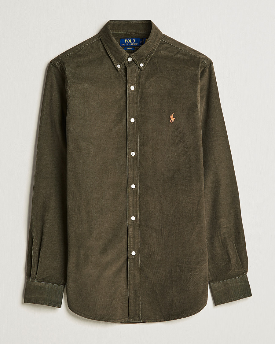 Heren | Overhemden | Polo Ralph Lauren | Slim Fit Corduroy Shirt Canopy Olive