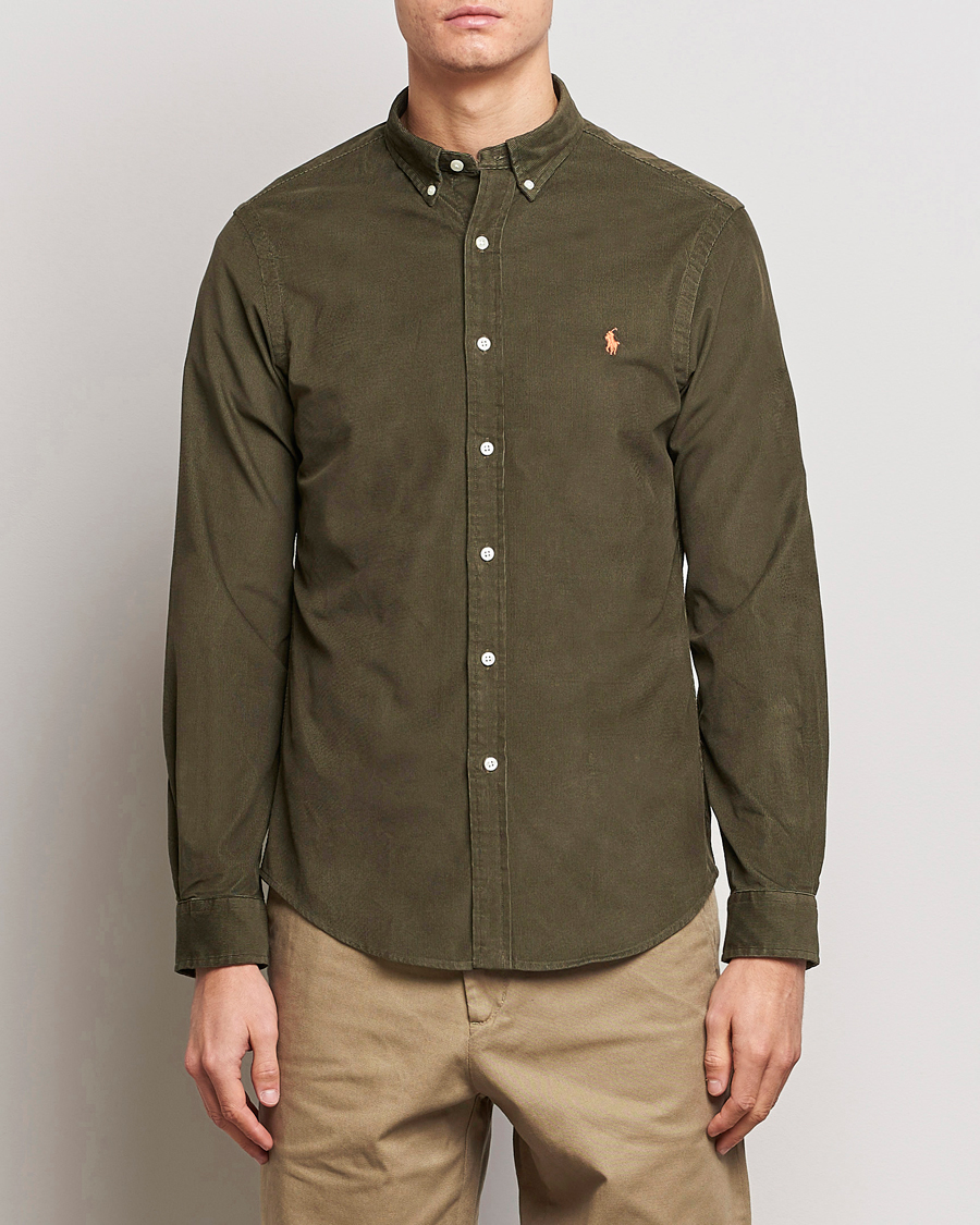 Heren | Overhemden | Polo Ralph Lauren | Slim Fit Corduroy Shirt Canopy Olive