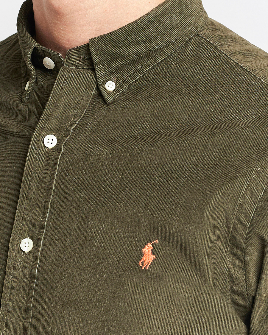 Heren | Overhemden | Polo Ralph Lauren | Slim Fit Corduroy Shirt Canopy Olive