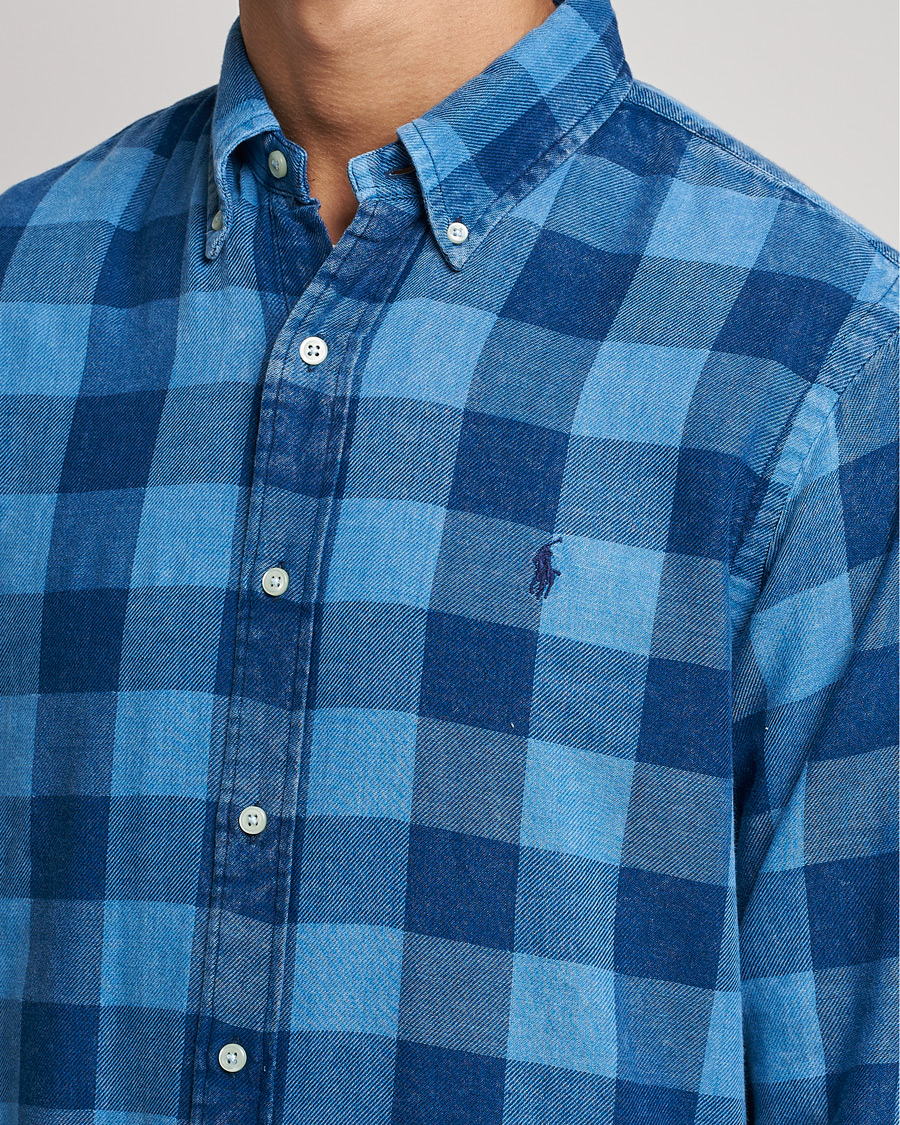 Heren | Overhemden | Polo Ralph Lauren | Custom Fit Double Faced Checked Shirt Blue/Black