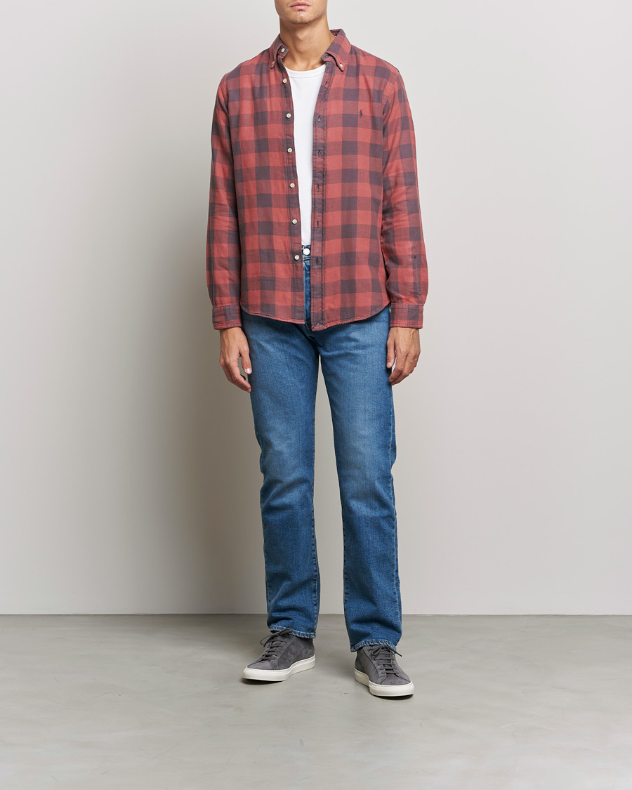 Heren | Overhemden | Polo Ralph Lauren | Custom Fit Double Faced Checked Shirt Red/Black