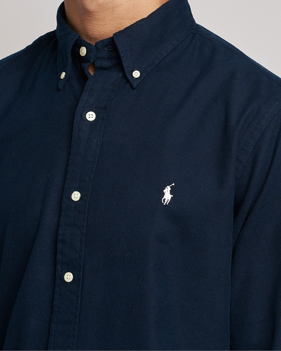 Heren | Overhemden | Polo Ralph Lauren | Custom Fit Brushed Flannel Shirt Hunter Navy