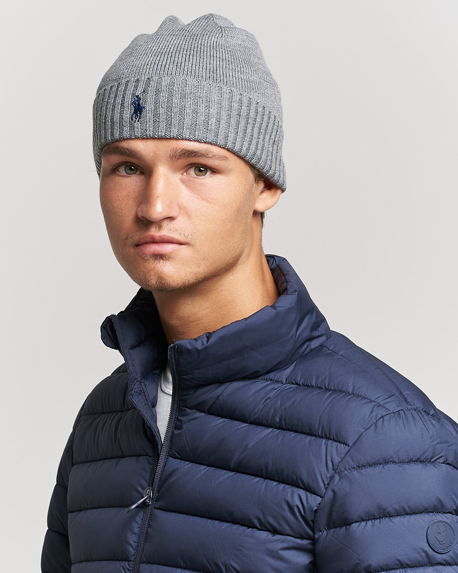 Heren |  | Polo Ralph Lauren | Merino Wool Beanie Fawn Grey Heather