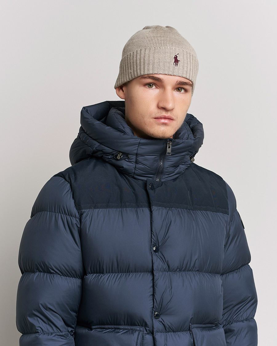 Heren |  | Polo Ralph Lauren | Merino Wool Beanie Oatmeal Heather