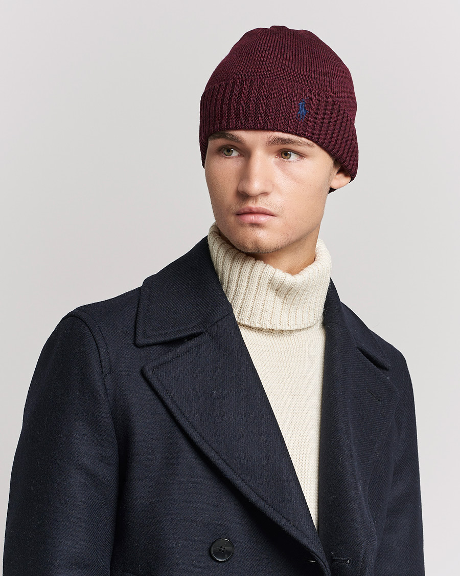 Heren |  | Polo Ralph Lauren | Merino Wool Beanie Aged Wine Heather