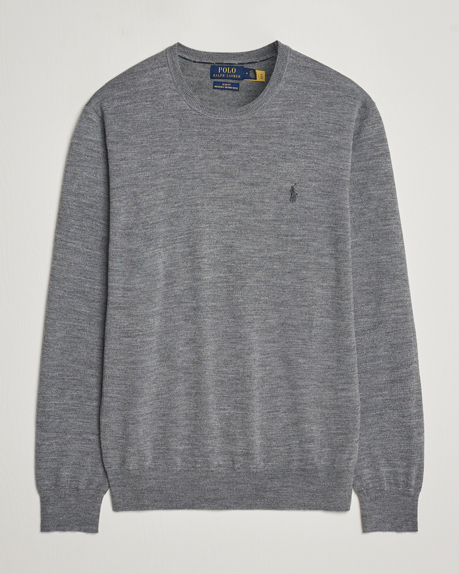 Heren | Truien | Polo Ralph Lauren | Merino Crew Neck Pullover Fawn Grey Heather