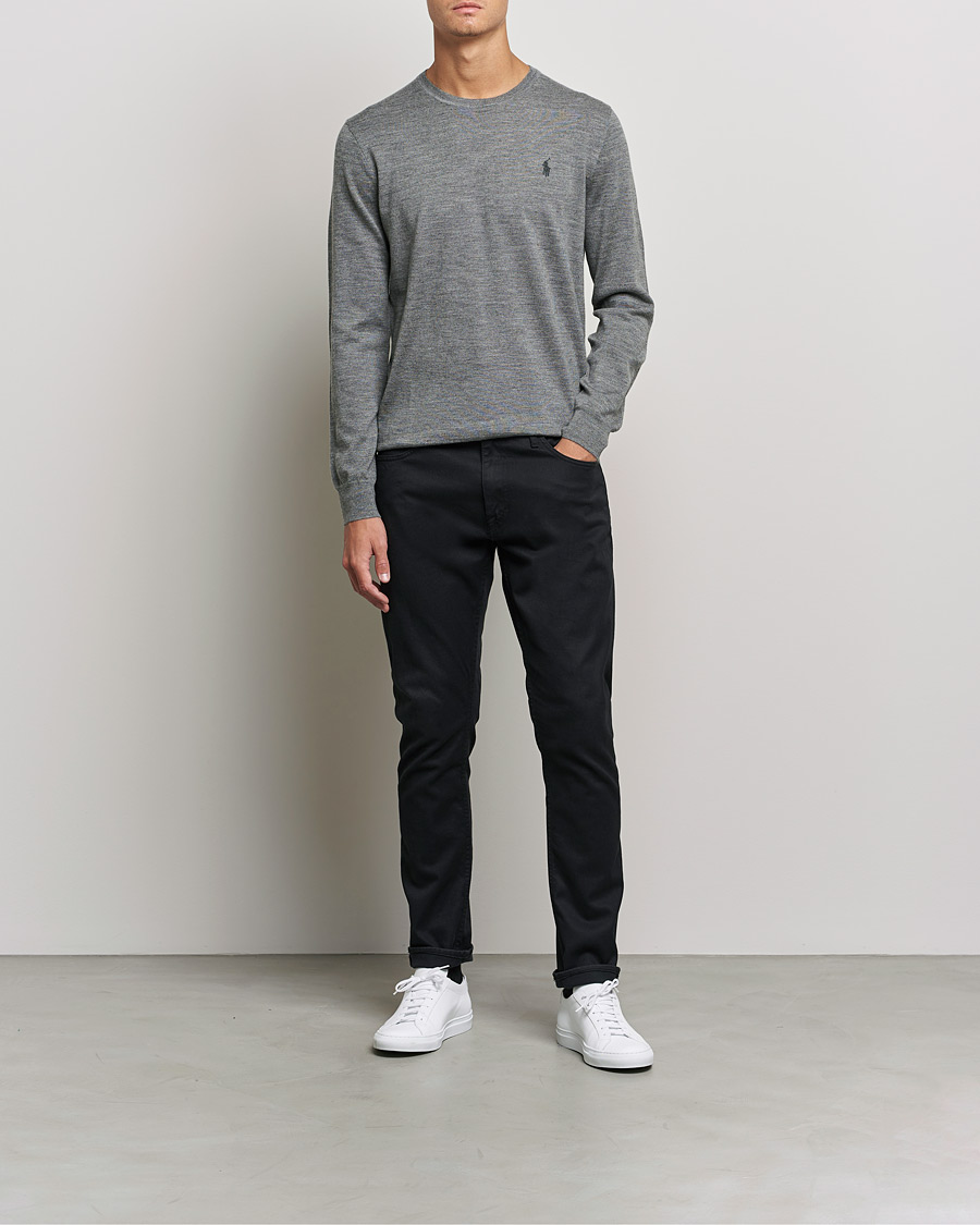 Heren | Truien | Polo Ralph Lauren | Merino Crew Neck Pullover Fawn Grey Heather