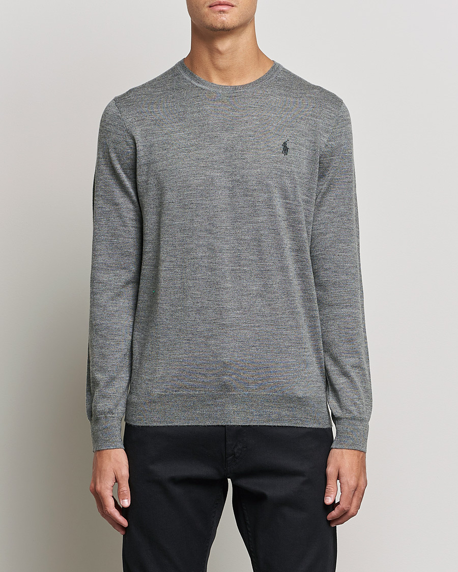 Heren | Truien | Polo Ralph Lauren | Merino Crew Neck Pullover Fawn Grey Heather
