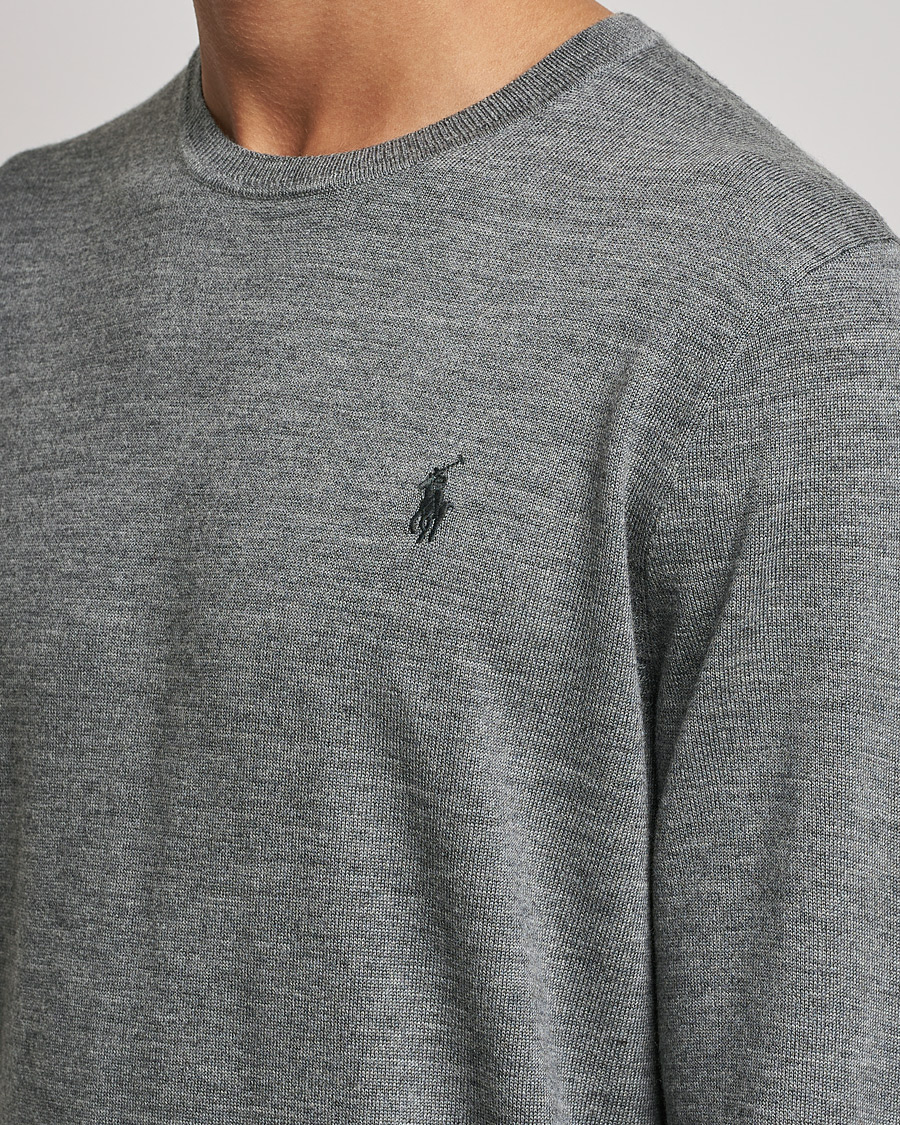 Heren | Truien | Polo Ralph Lauren | Merino Crew Neck Pullover Fawn Grey Heather