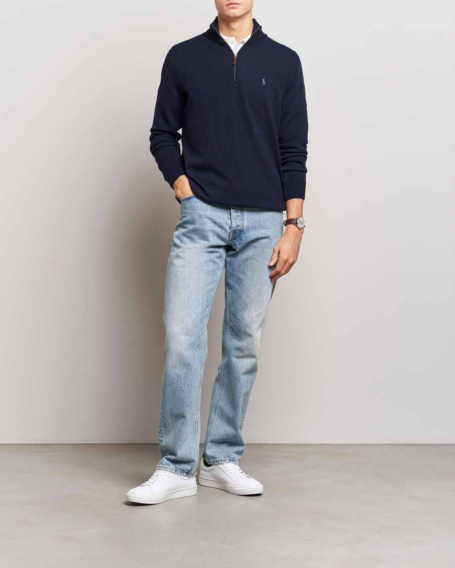 Heren | Truien | Polo Ralph Lauren | Merino Half-Zip Sweater Hunter Navy
