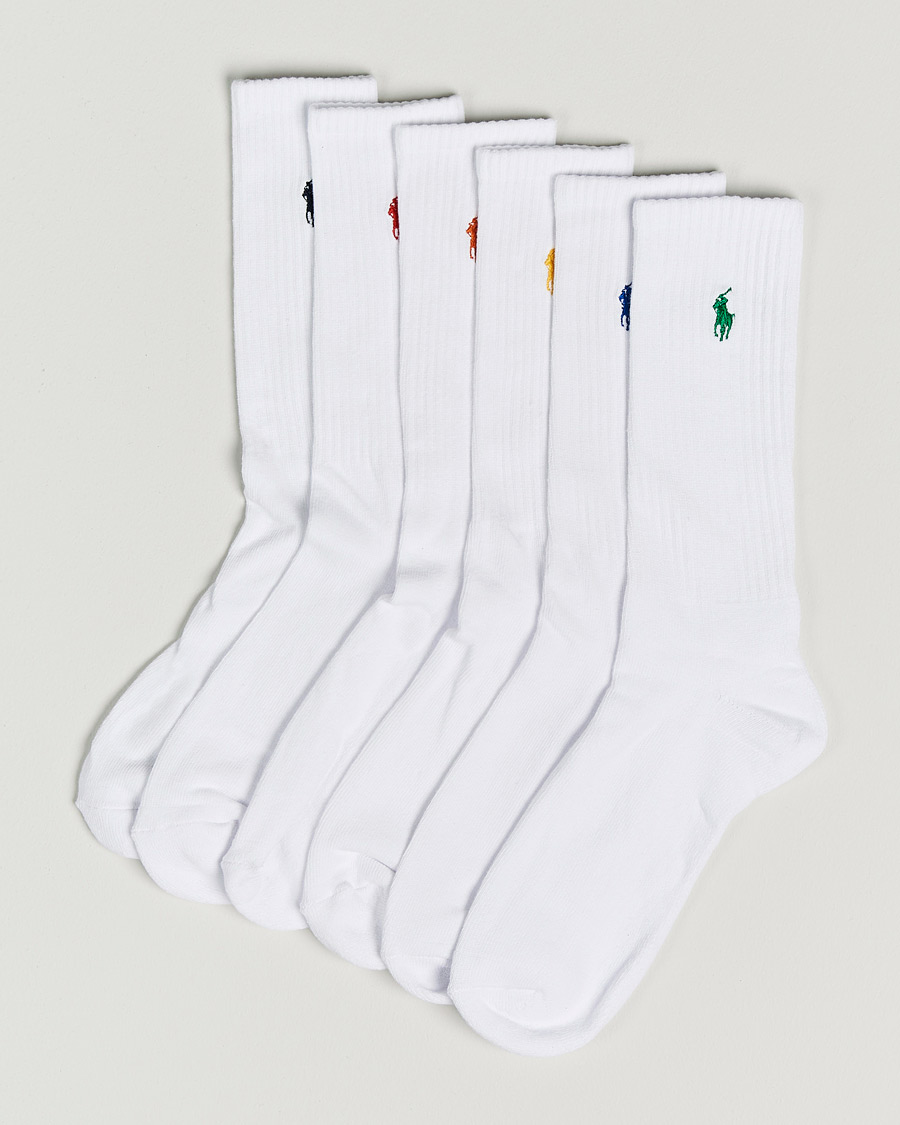 Heren | Ondergoed | Polo Ralph Lauren | 6-Pack Cotton Crew Socks White