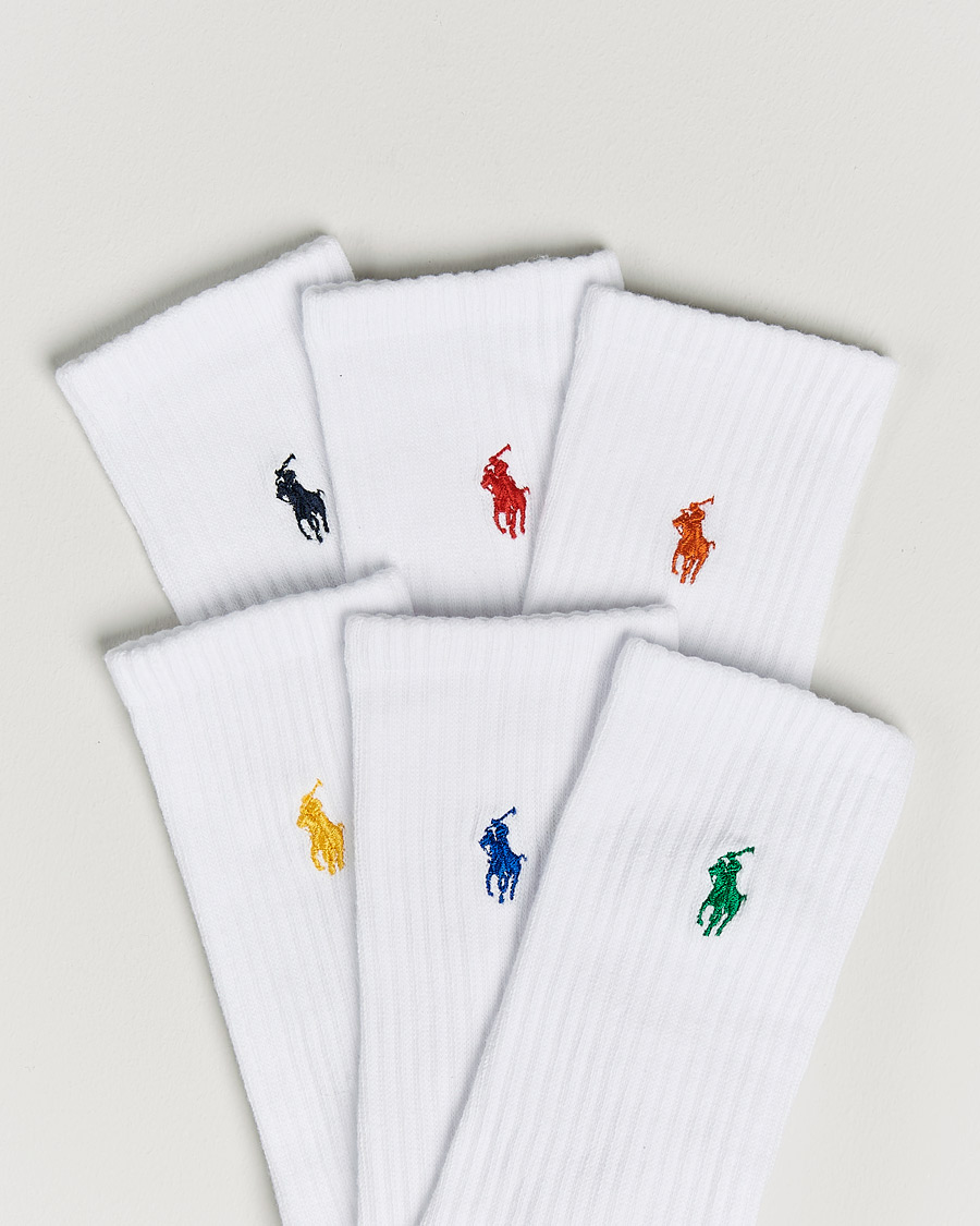 Heren | Ondergoed | Polo Ralph Lauren | 6-Pack Cotton Crew Socks White