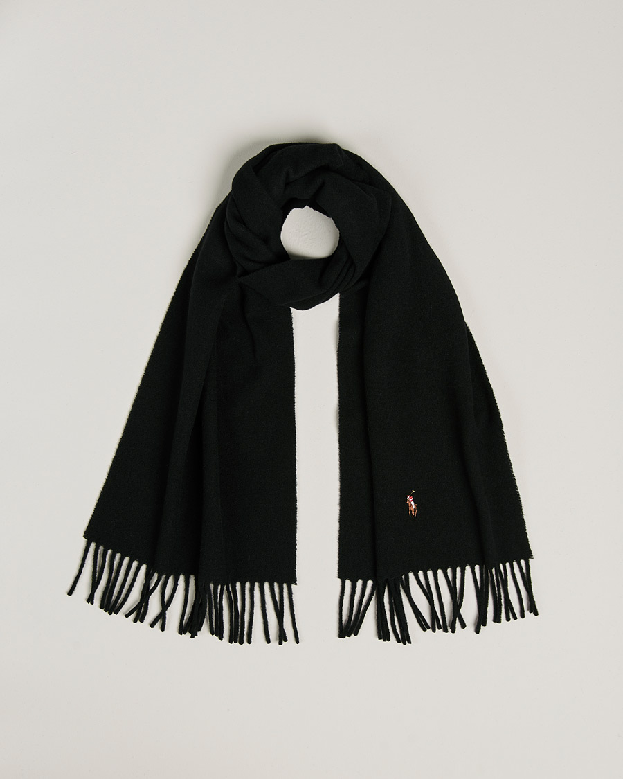 Heren | Polo Ralph Lauren Signature Wool Scarf Black | Polo Ralph Lauren | Signature Wool Scarf Black