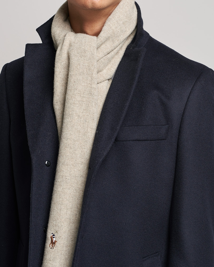Heren | Polo Ralph Lauren Signature Wool Scarf Oatmeal Heather | Polo Ralph Lauren | Signature Wool Scarf Oatmeal Heather