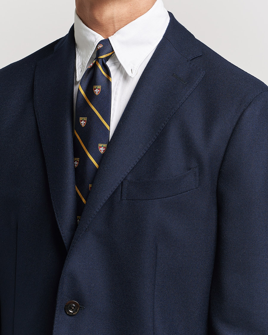 Heren | Stropdassen | Polo Ralph Lauren | Crest Striped Tie Navy