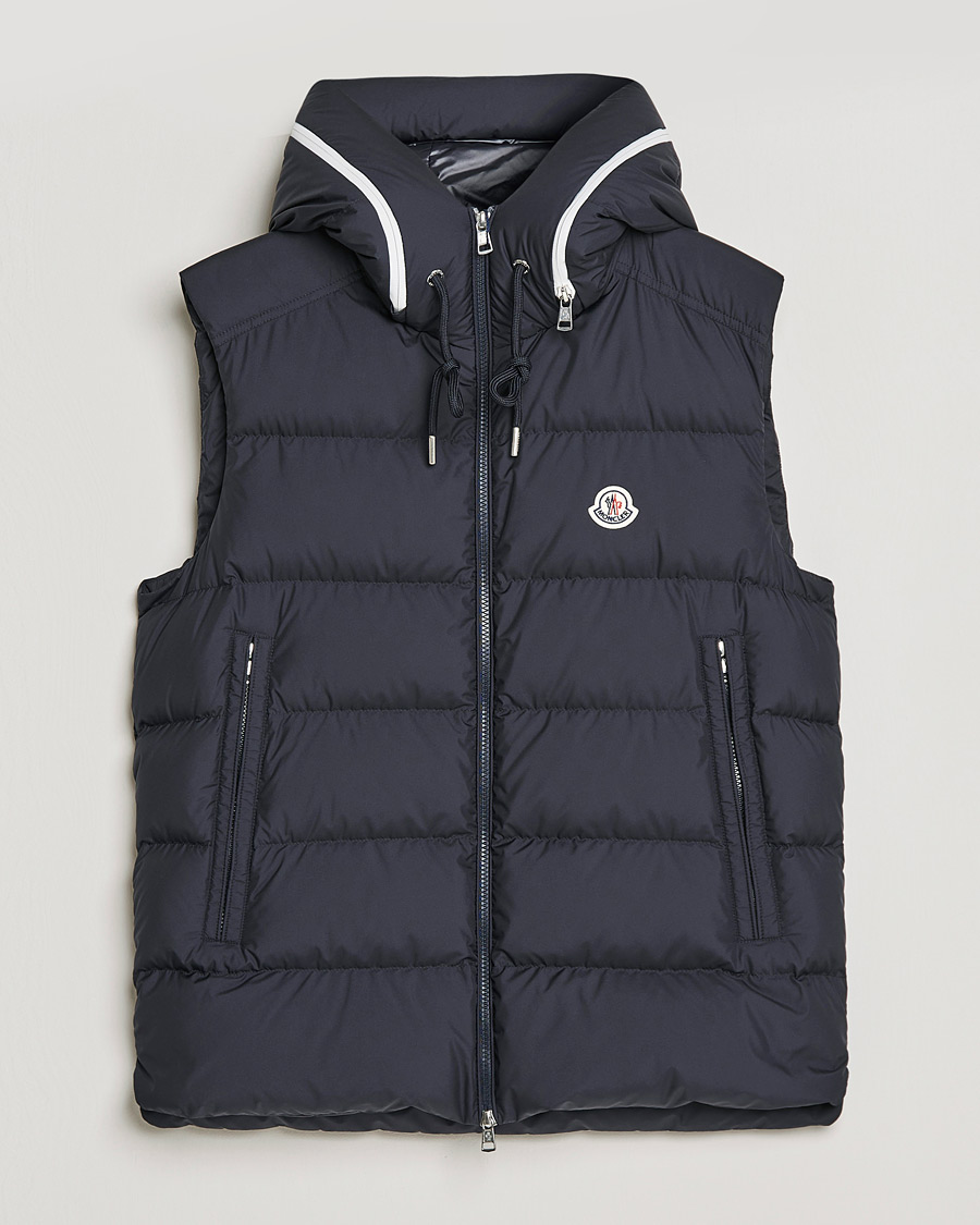 Heren | Jassen | Moncler | Cardamine Hooded Down Vest Navy