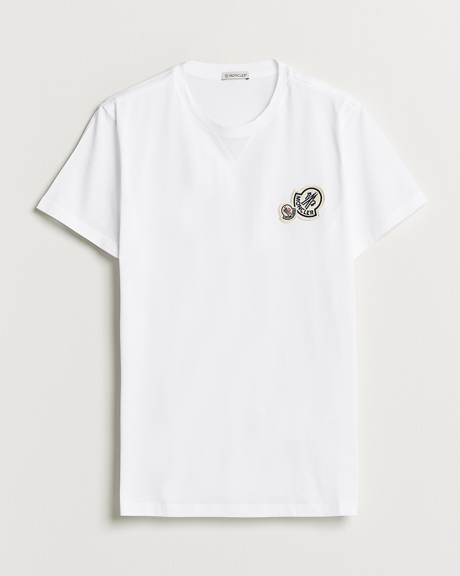Heren | T-shirts | Moncler | Double Logo T-Shirt White