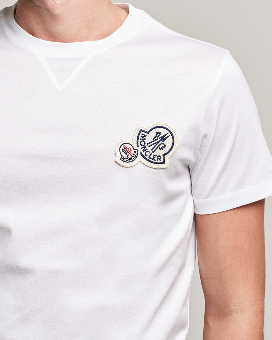 Heren | T-shirts | Moncler | Double Logo T-Shirt White