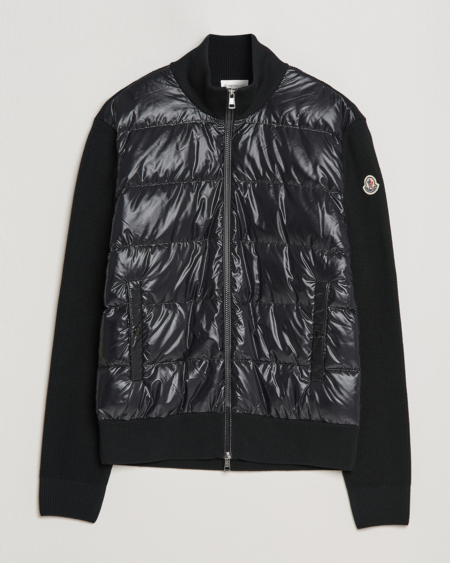 Heren | Truien | Moncler | Zip Down Cardigan Black