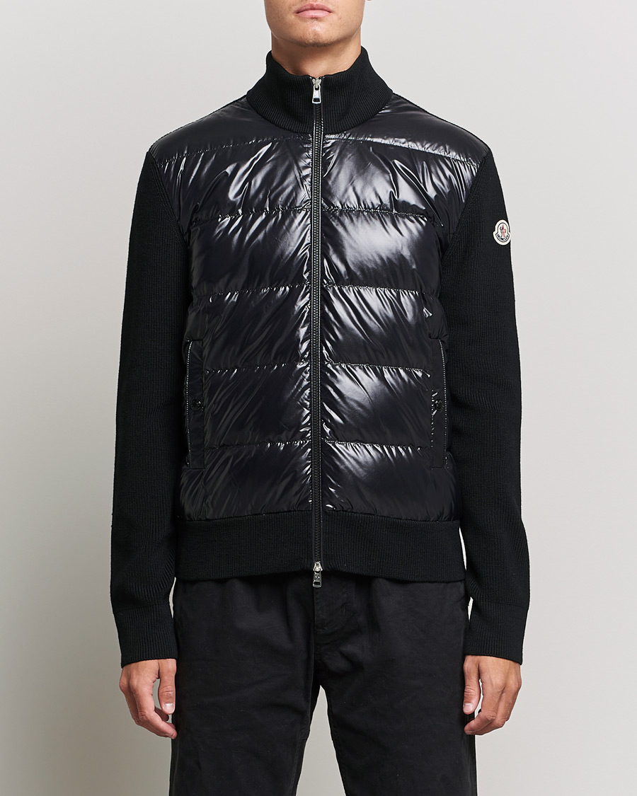 Heren | Truien | Moncler | Zip Down Cardigan Black