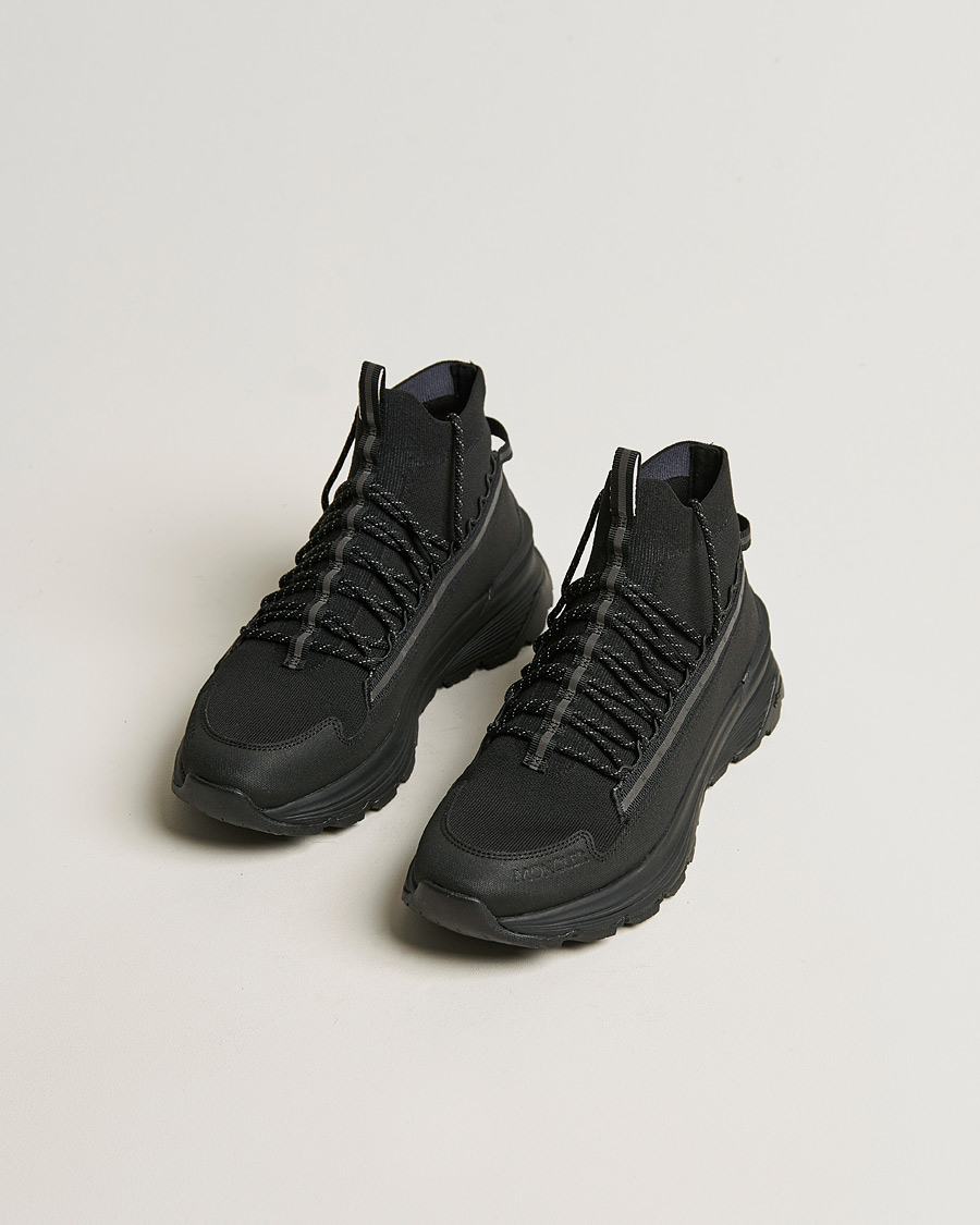 Heren | Moncler Knit High Running Sneakers Black | Moncler | Knit High Running Sneakers Black