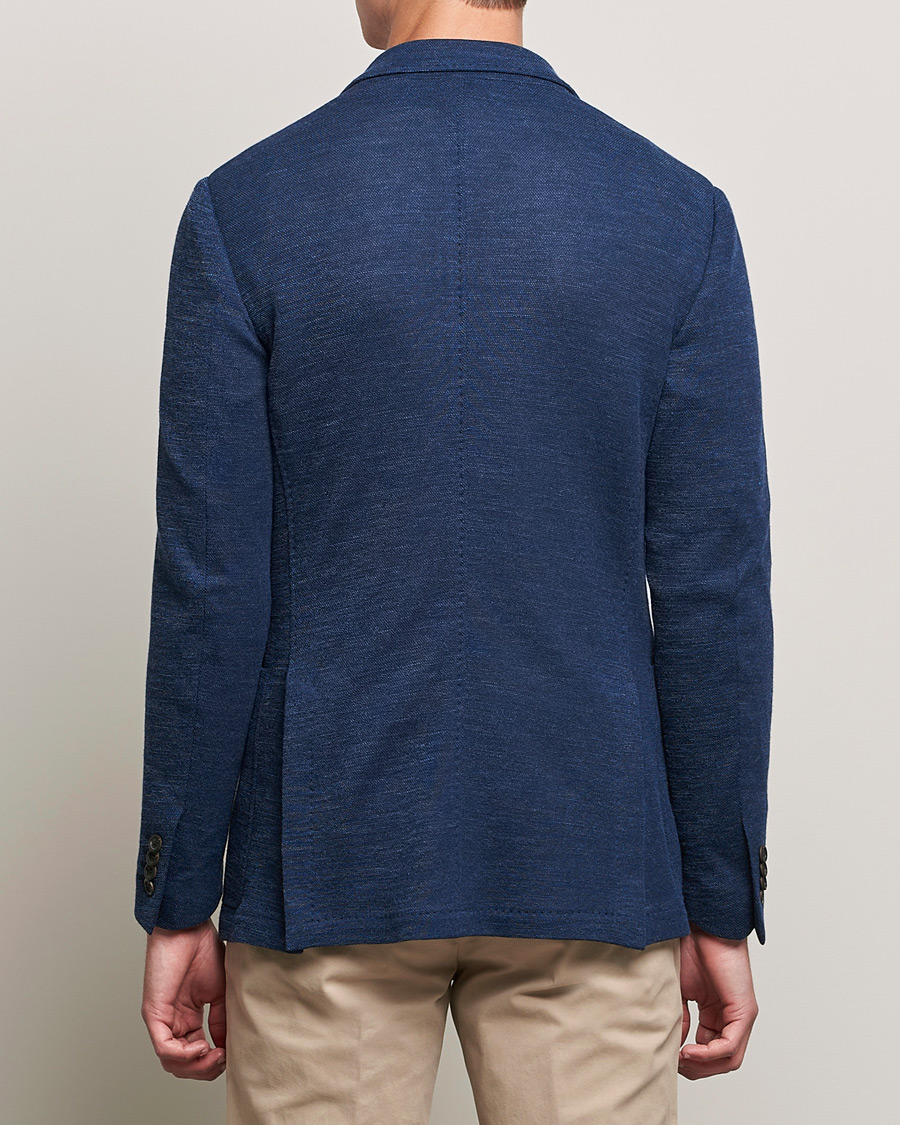 Heren | Blazers | Canali | Structured Wool Jersey Jacket Dark Blue