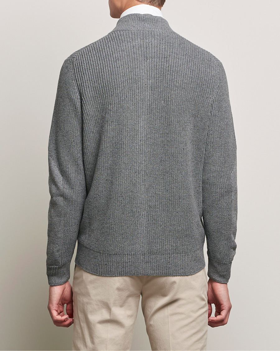 Heren | Truien | Canali | Cotton/Cashmere Full Zip Light Grey
