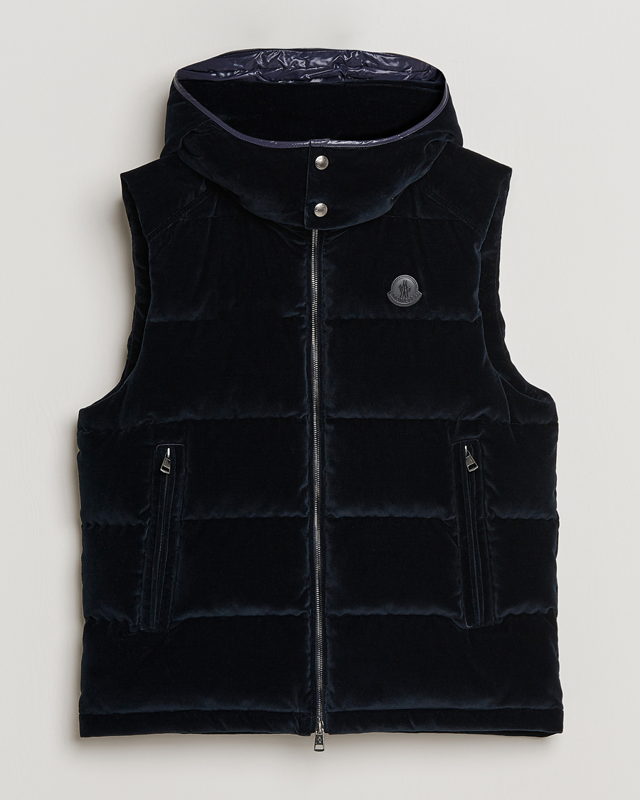 Heren | Jassen | Moncler | Vexin Velvet Down Vest Dark Blue