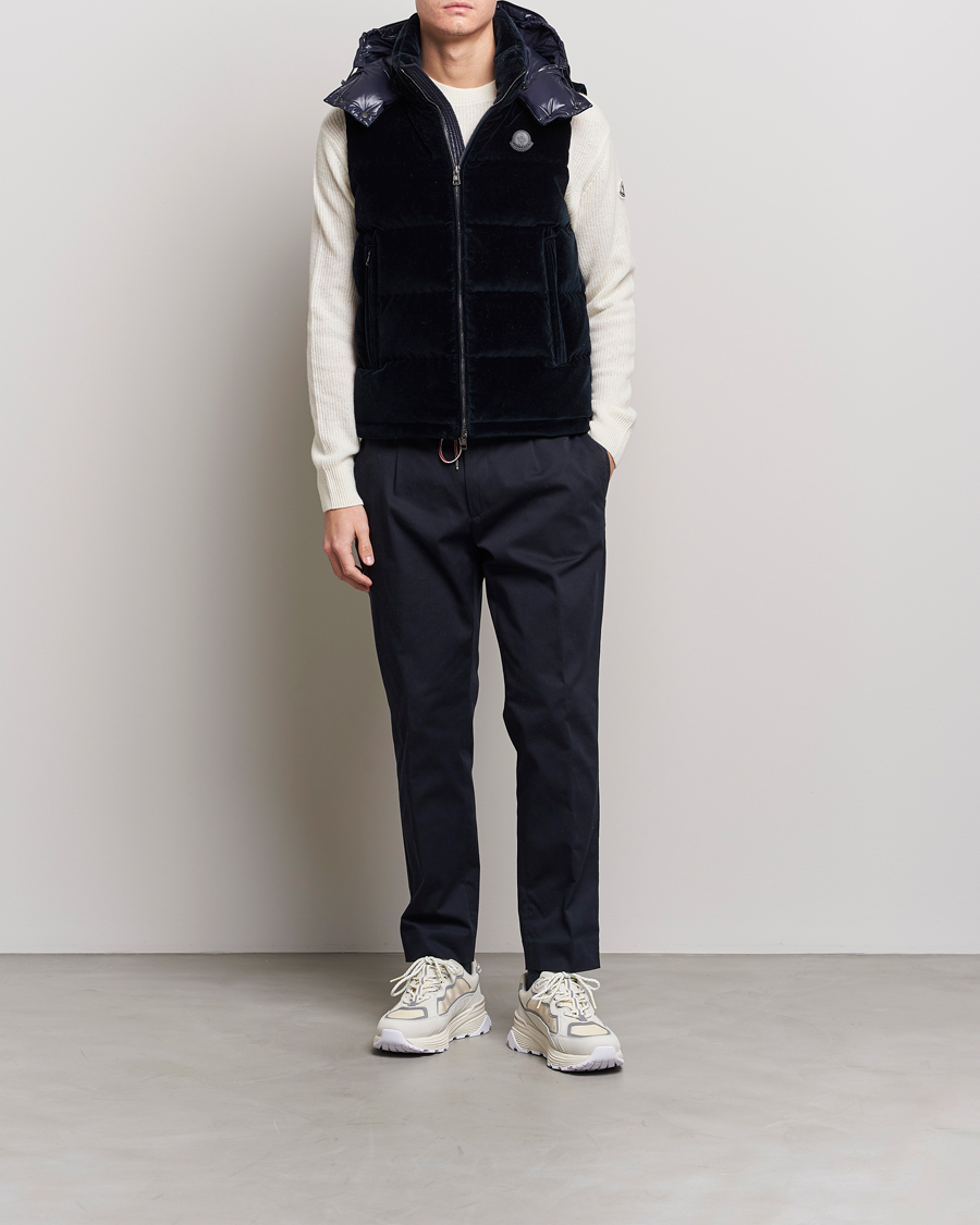 Heren | Jassen | Moncler | Vexin Velvet Down Vest Dark Blue