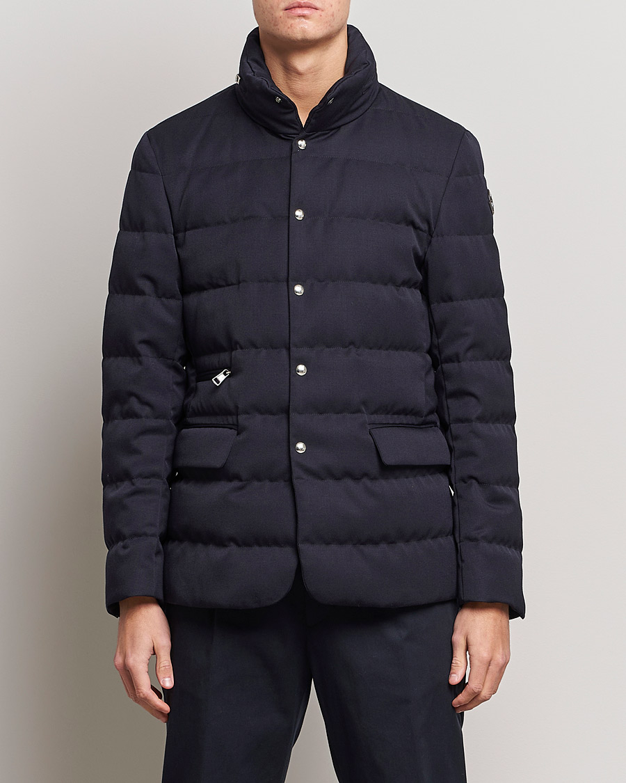 Heren | Jassen | Moncler | Bess Flannel Down Blazer Navy